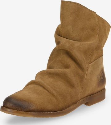 Felmini Wide Fit Ankle Boots in Brown: front