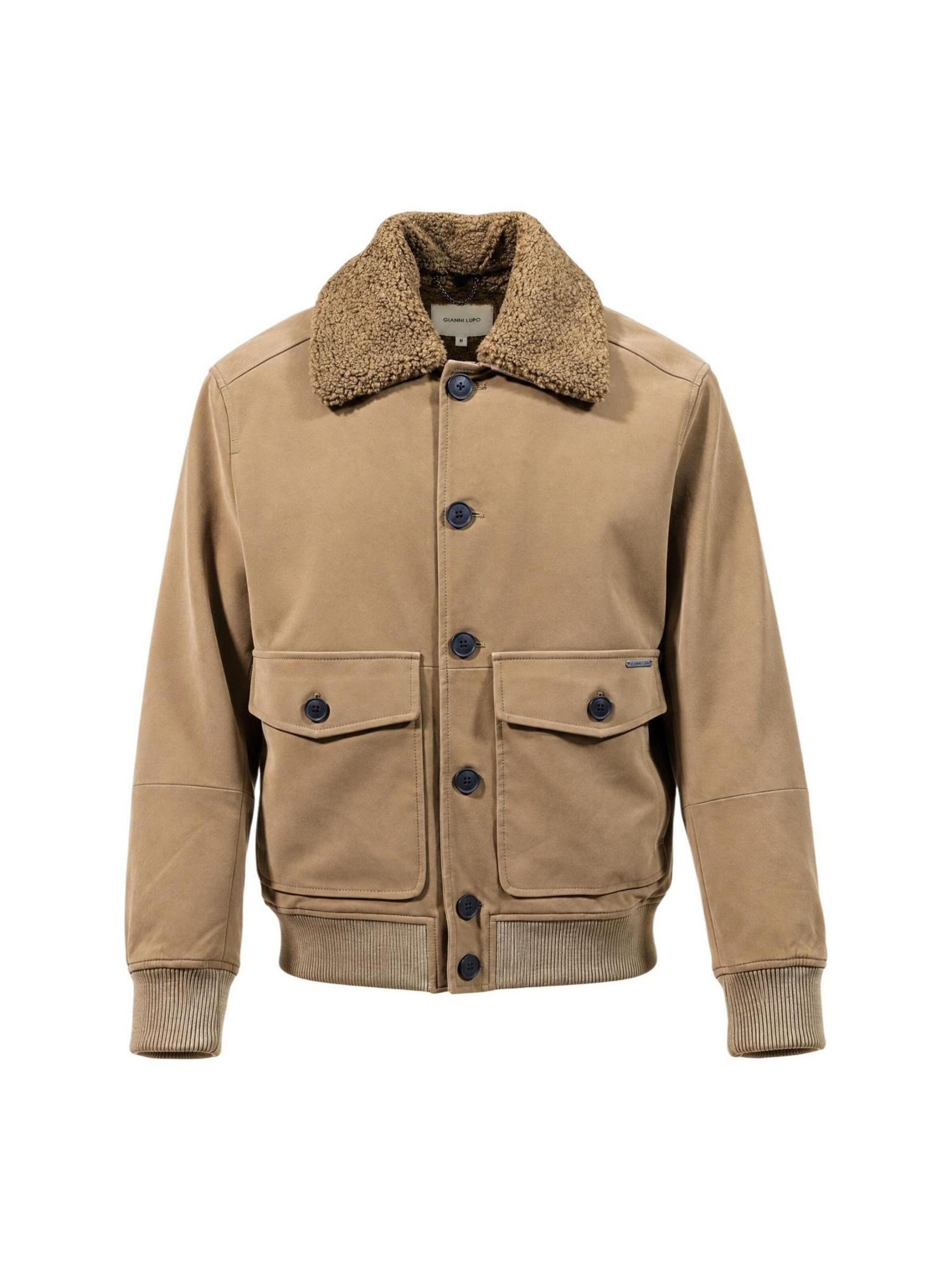 Giacca invernale 'BOMBER ECOP. GL9857' di Gianni Lupo in beige: frontale