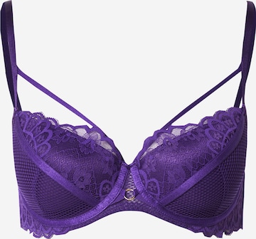 Hunkemöller - Soutien de tecido Soutien 'Riri' em roxo: frente