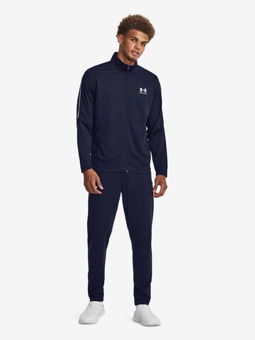 UNDER ARMOUR Sportsweatvest 'Pique Track' in Blauw