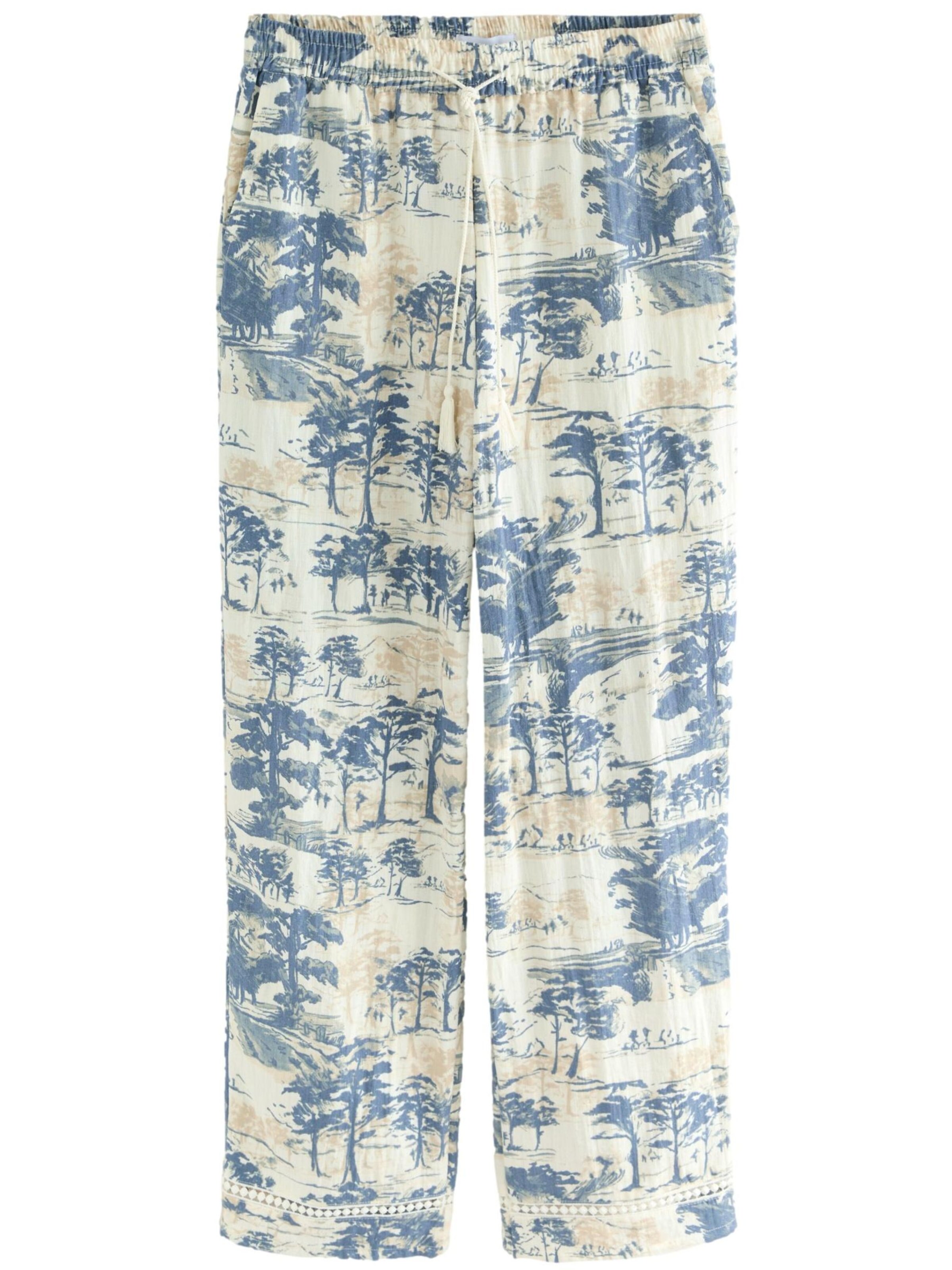 Next Широка кройка Панталон в бяло: отпред