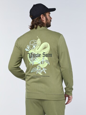 UNCLE SAM Zip-Up Hoodie in Green