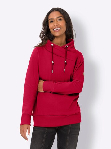 Sweat-shirt heine en rouge : devant
