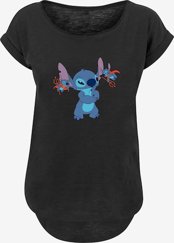 F4NT4STIC Shirt 'Disney Lilo And Stitch Little Devils' in Zwart: voorkant