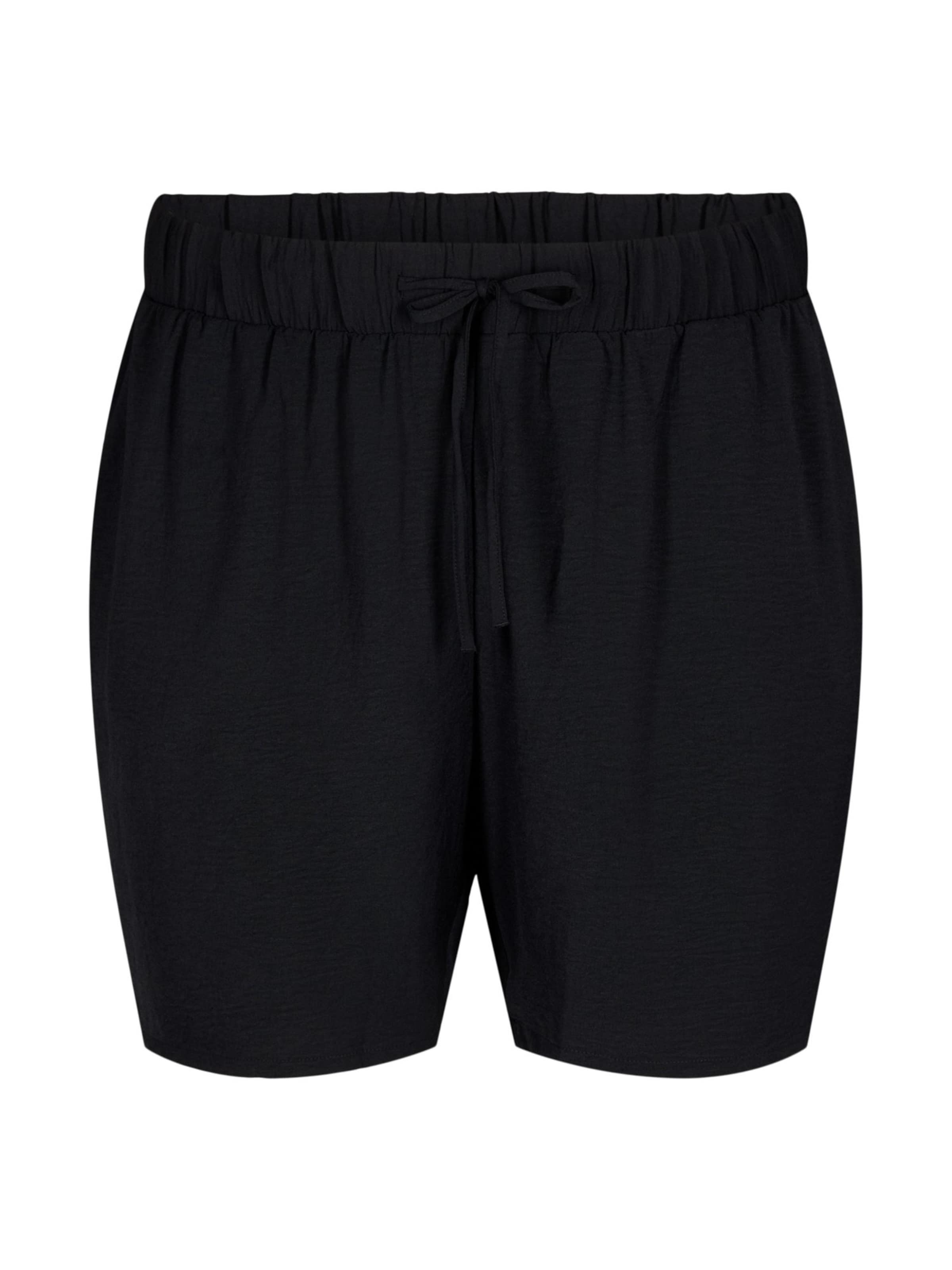 Zizzi Loosefit Nadrág 'Mfikka' - fekete: elől