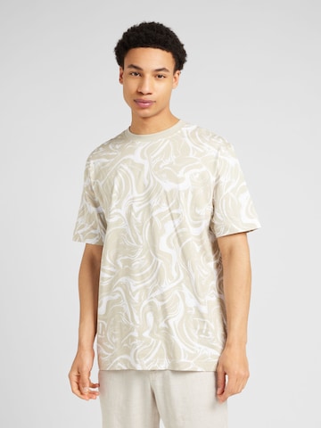 T-Shirt 'Ocean' BOSS en beige : devant