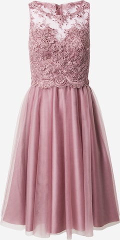 Robe de cocktail Laona en rose : devant