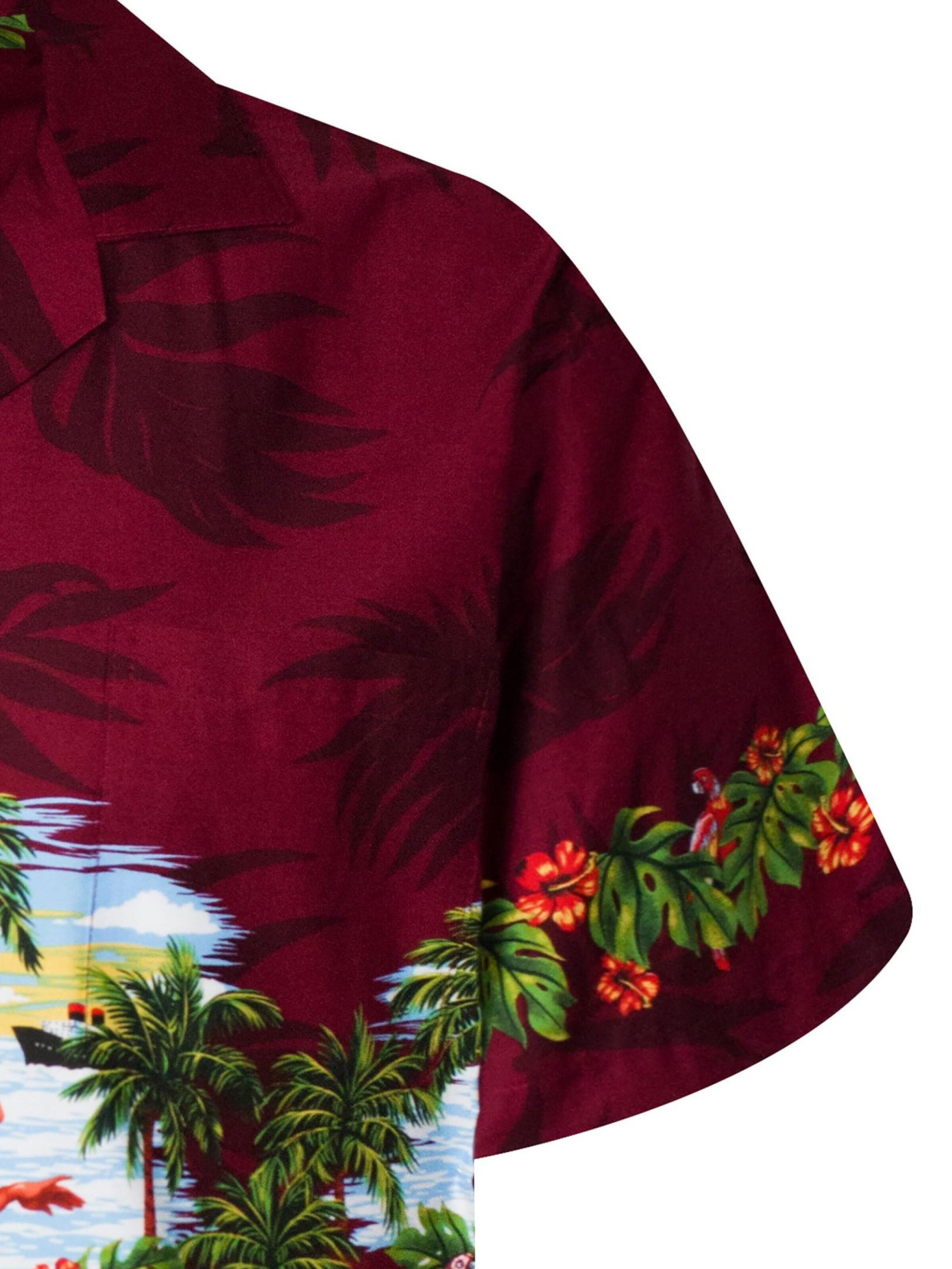 KY's Regular fit Button Up Shirt 'Hula' in Red