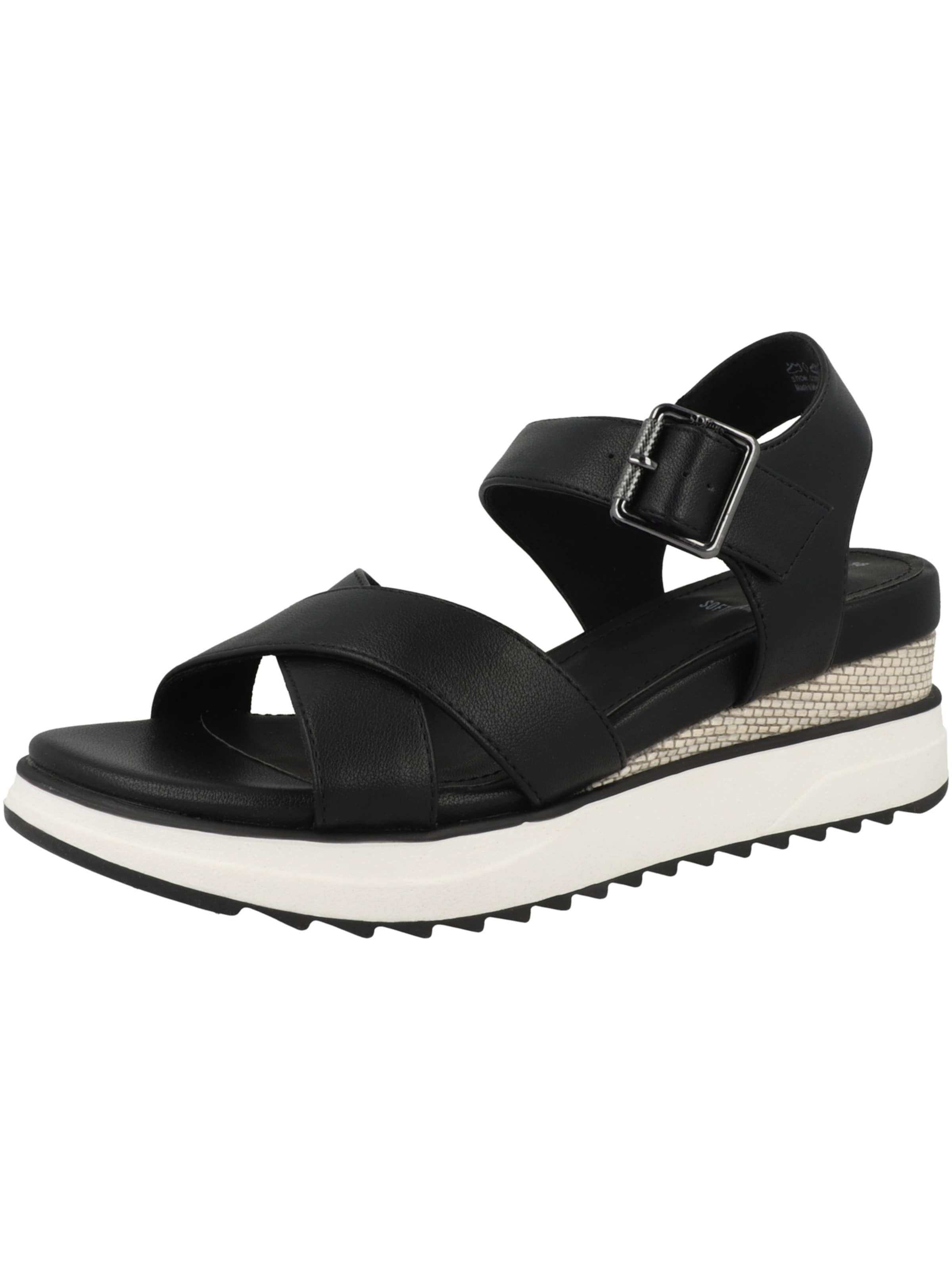 s.Oliver Sandals in Black ABOUT YOU
