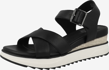 s.Oliver Sandal i svart: framsida