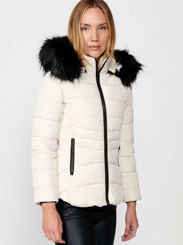 KOROSHI Winterjacke in Weiß: Vorderseite