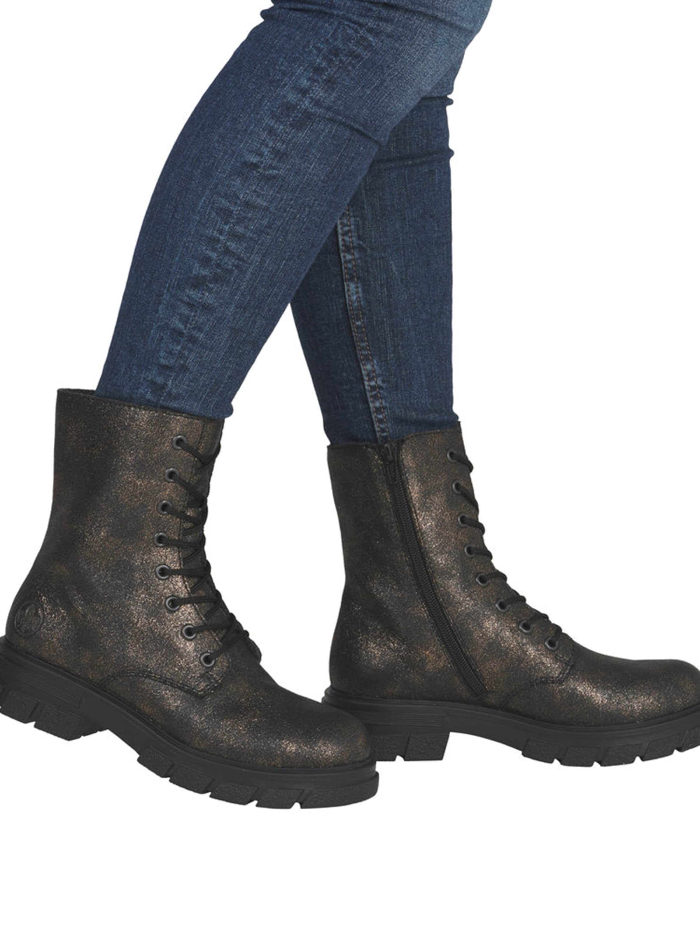 Rieker Lace-up bootie in Bronze