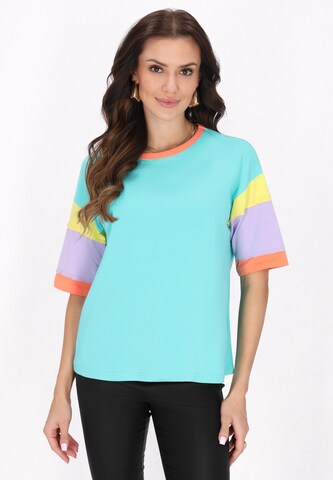 T-shirt faina en bleu : devant