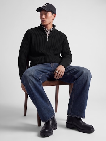 JACK & JONES Sveter 'JJSAGE' - Čierna