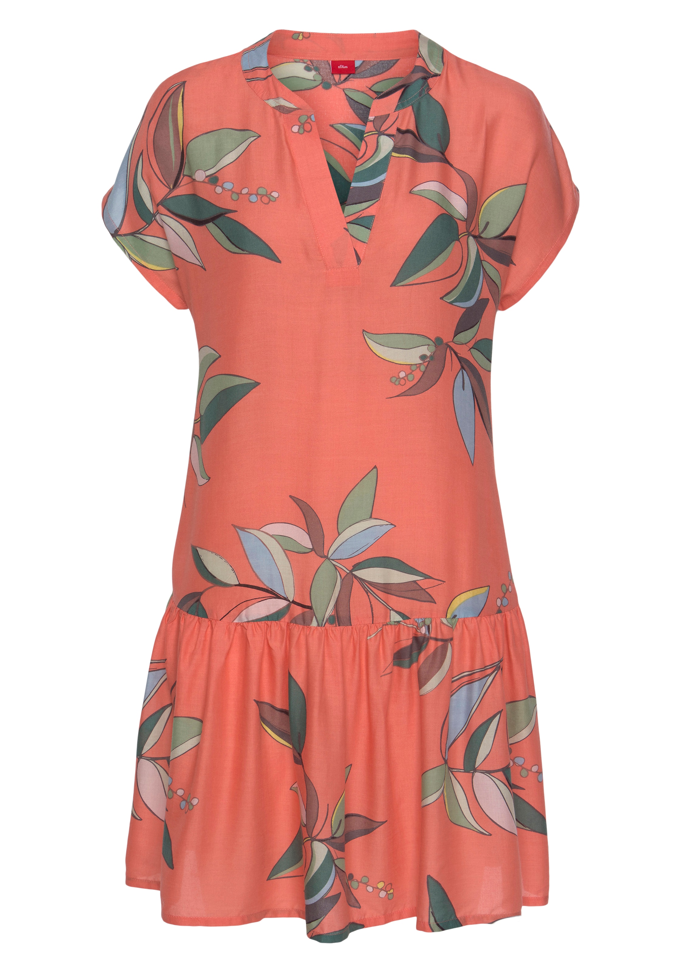 s.Oliver Shirt Dress in Orange: front