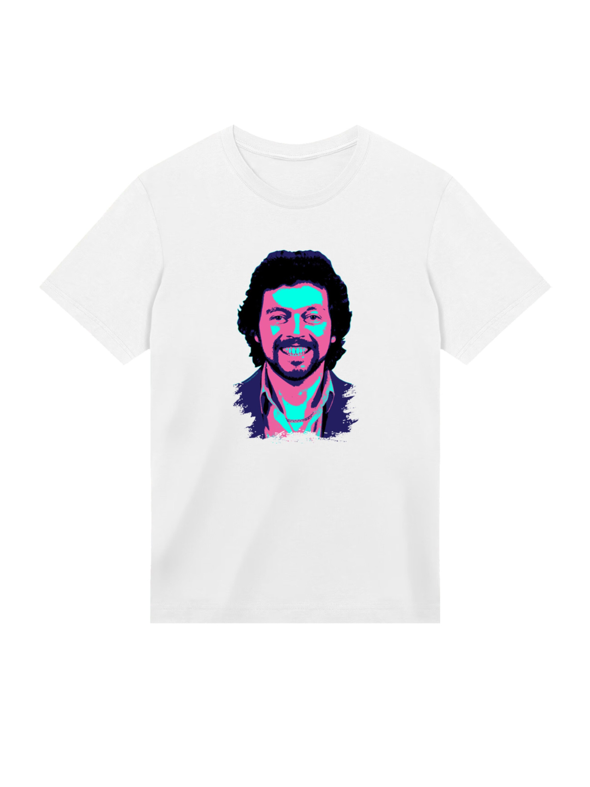 T-Shirt 'TV Times Jeremy Beadle 1982 Pop Art' F4NT4STIC en blanc : devant