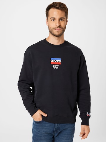 LEVI'S ® Regular fit Суичър 'Relaxd Graphic Crew' в черно: отпред