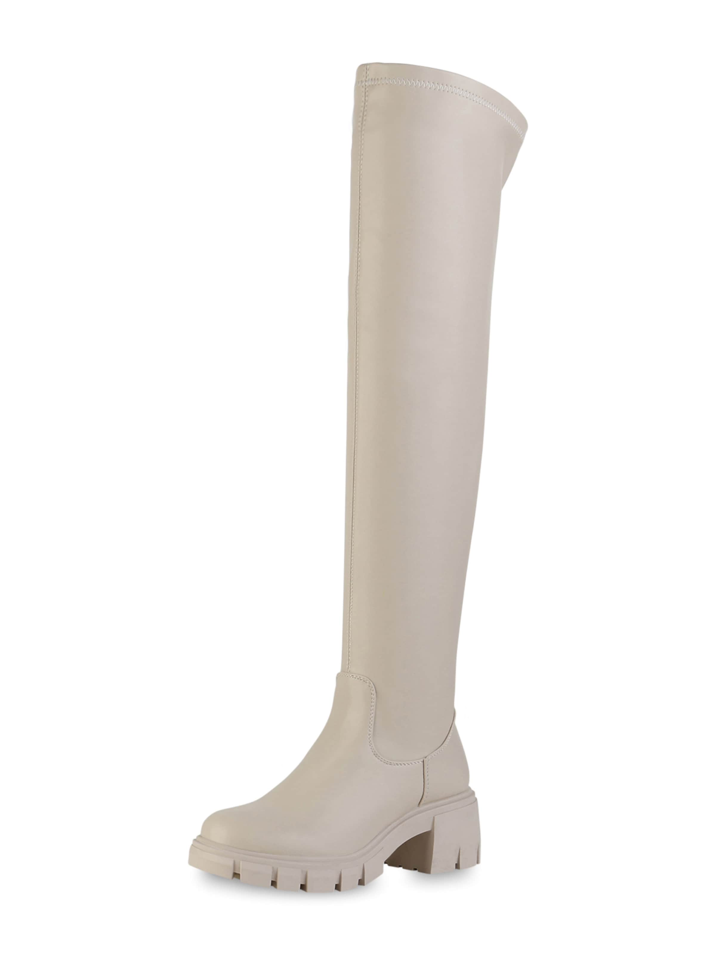 Stivali sopra il ginocchio beige best sale