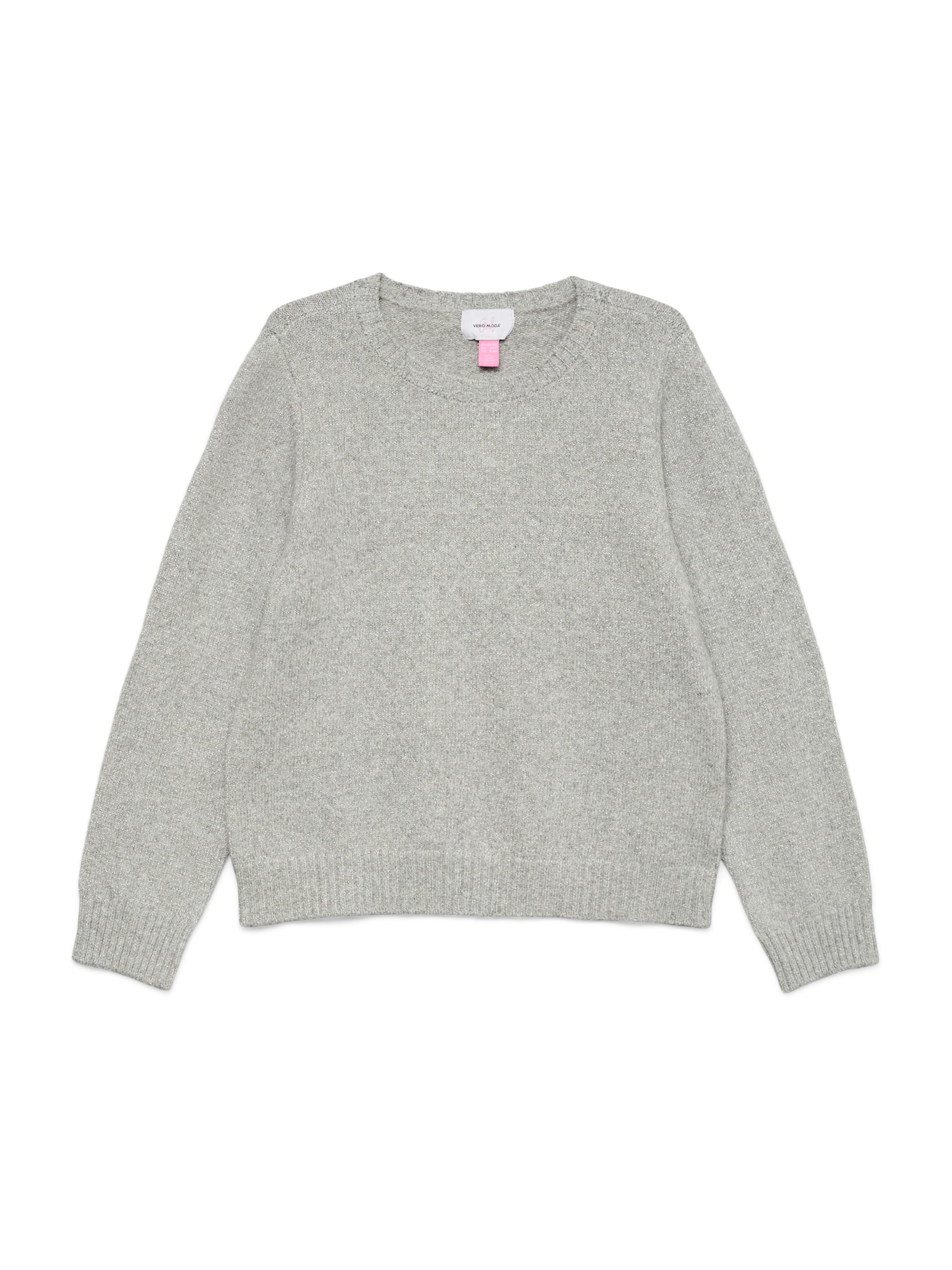 Vero Moda Girl Sweater 'VMDoffyshine' in Grey: front
