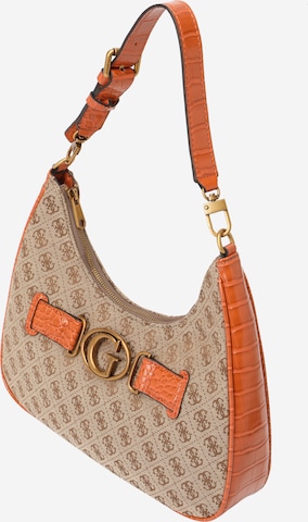 GUESS - Mala de ombro em castanho: frente