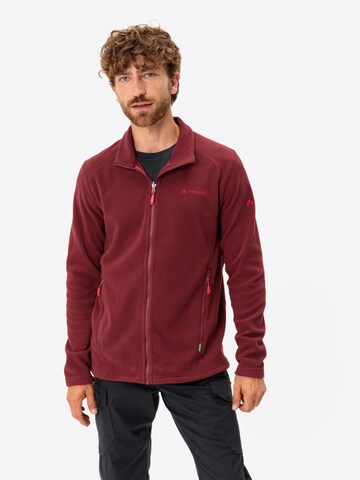 VAUDE Athletic fleece jacket 'Rosemoor' in Red: front