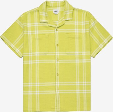 Obey Regular fit Button Up Shirt in Yellow: front