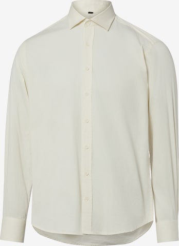 Nils Sundström Regular fit Button Up Shirt in White: front