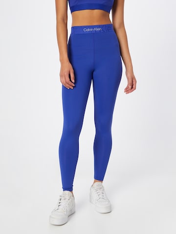 Calvin Klein Sport - Skinny Calças em azul: frente