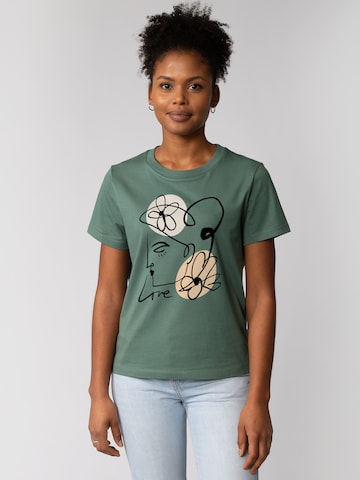 T-shirt 'Self Love' Watapparel en vert : devant