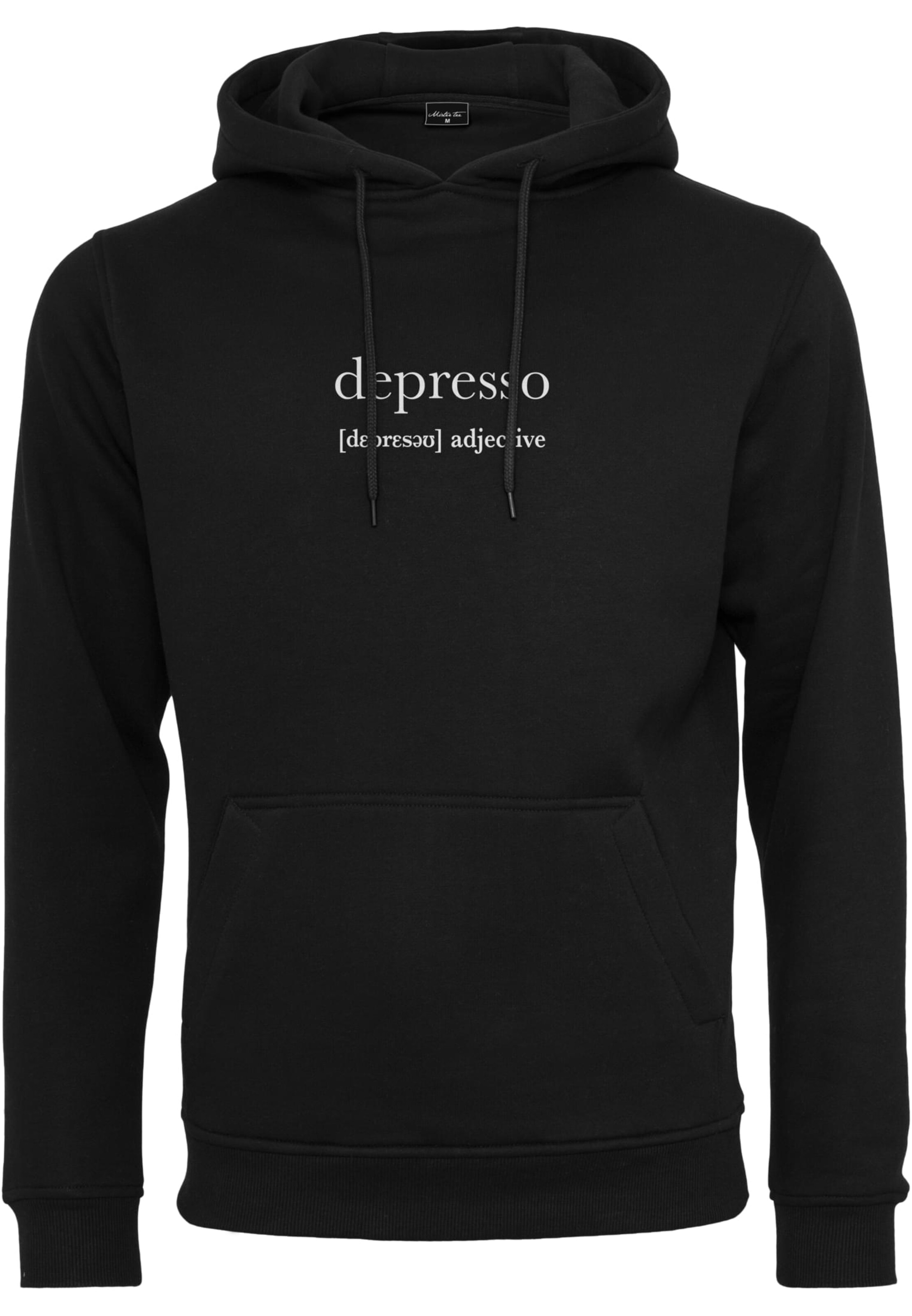 MT Men Sweatshirt 'Depresso' in Schwarz: Vorderseite