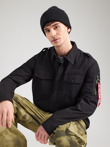 Coupe regular Chemise 'Dragon' ALPHA INDUSTRIES en noir : devant
