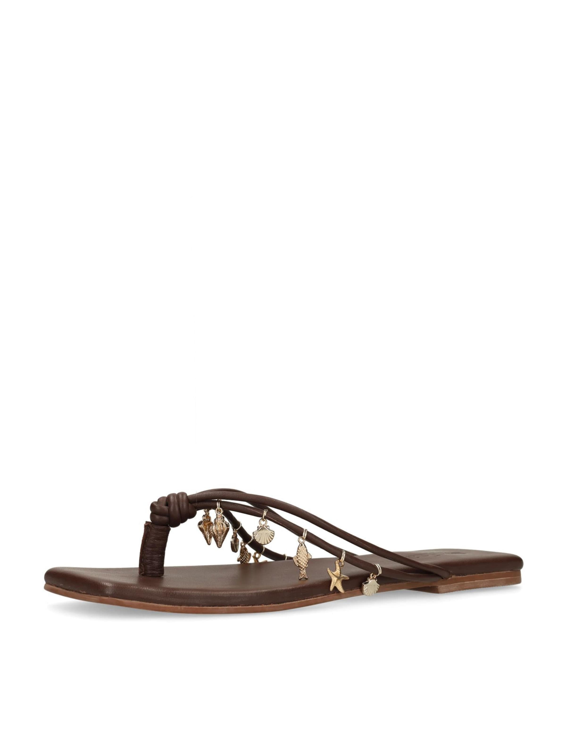 Tongs SACHA en marron : devant