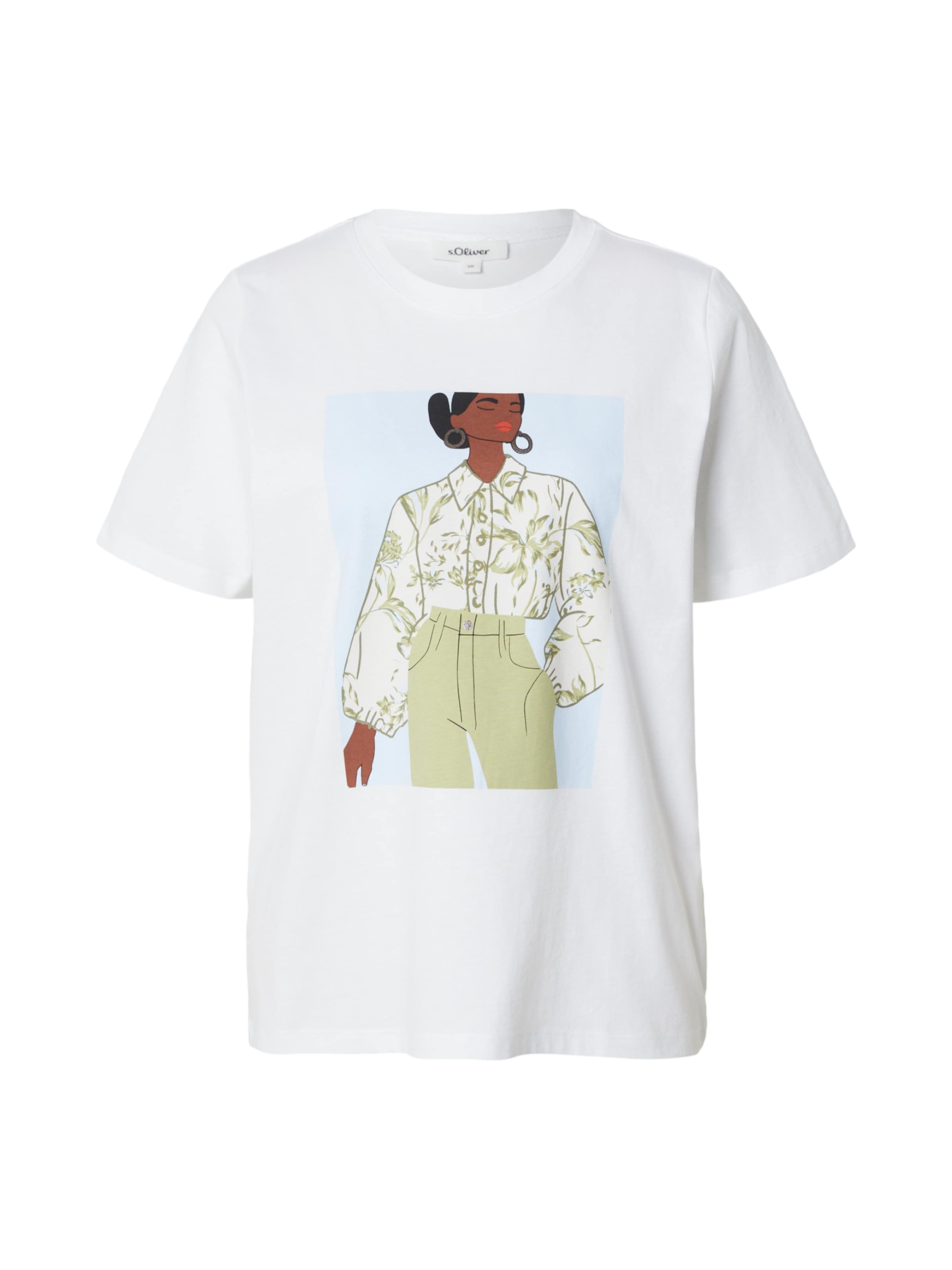s.Oliver Тениска в бяло: отпред