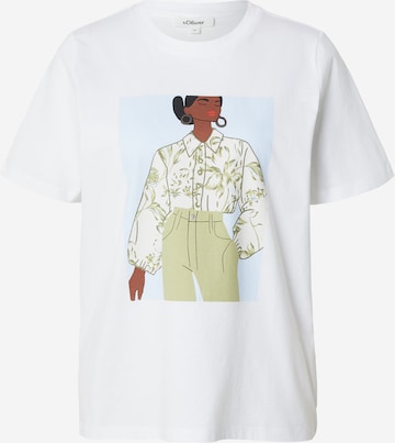 s.Oliver Тениска в бяло: отпред