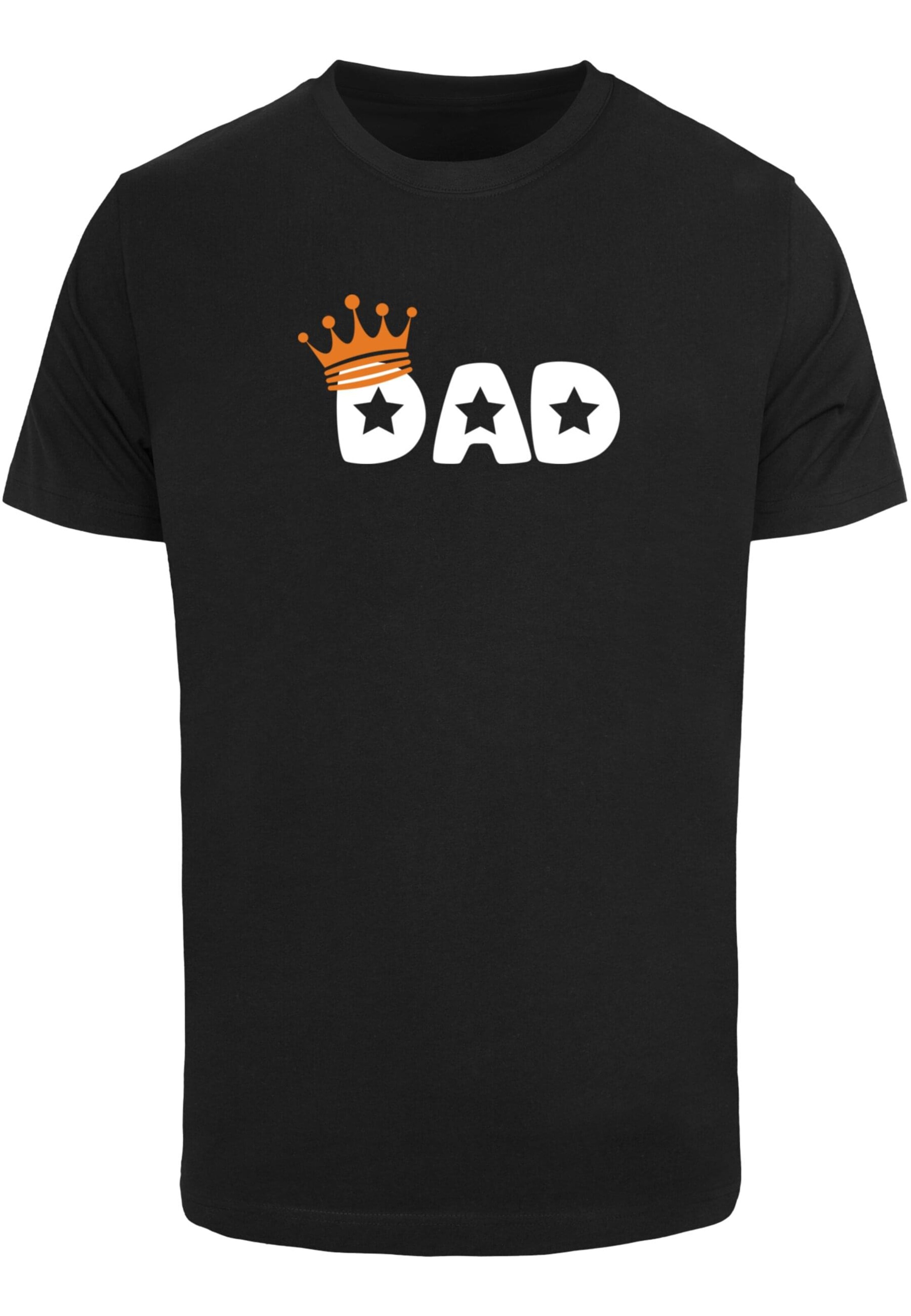 Merchcode T-Shirt 'Fathers Day - King Dad' in Schwarz: Vorderseite