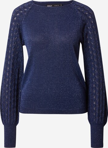 Pull-over 'HELGA' ONLY en bleu : devant