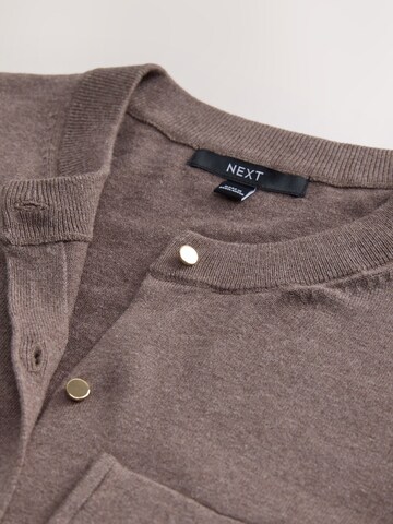 Next Gebreid vest in Bruin