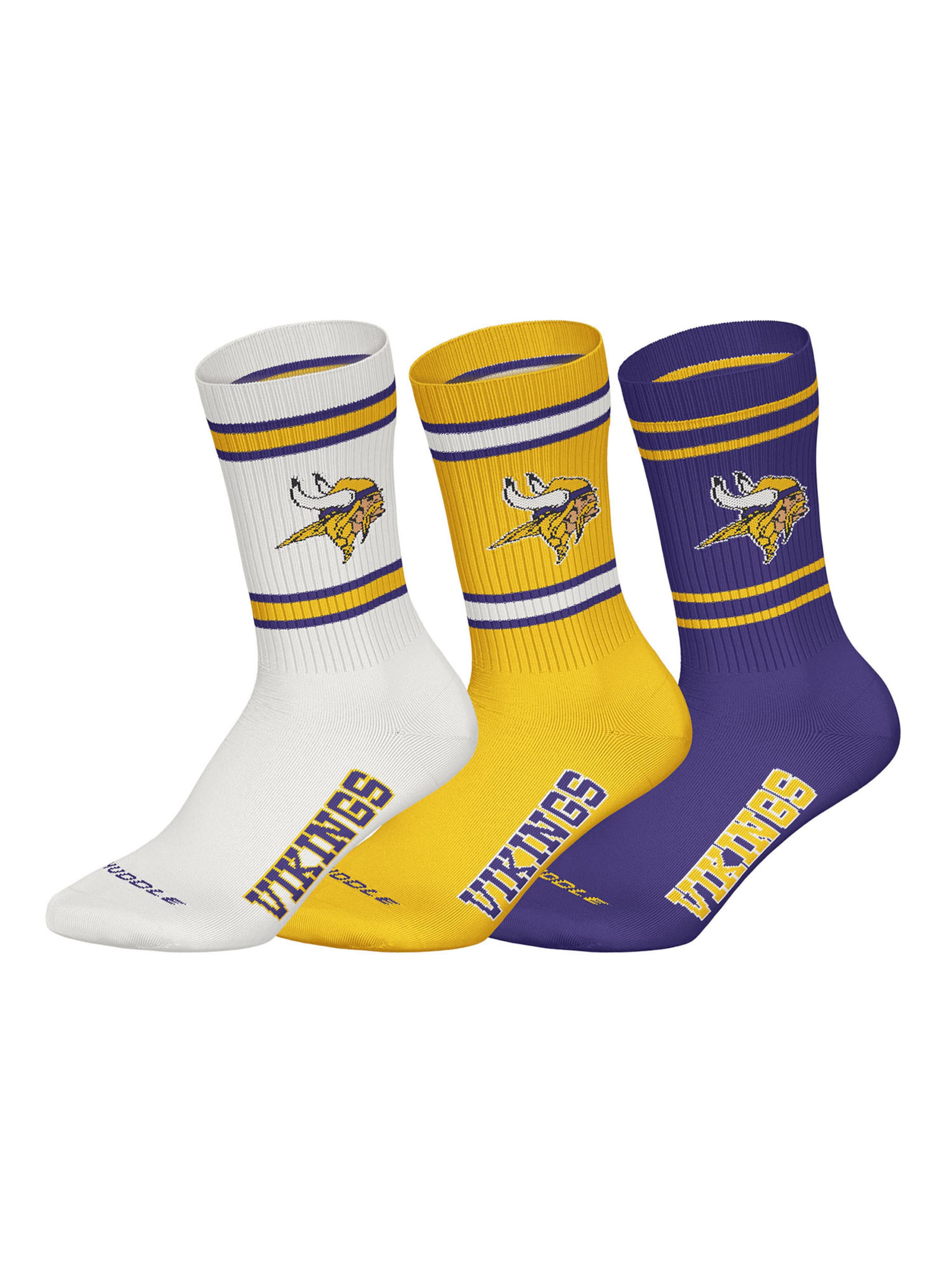 Chaussettes ' NFL Minnesota Vikings Crew ' Huddle en jaune : devant