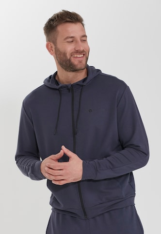 Virtus Athletic Zip-Up Hoodie 'Brent' in Blue: front