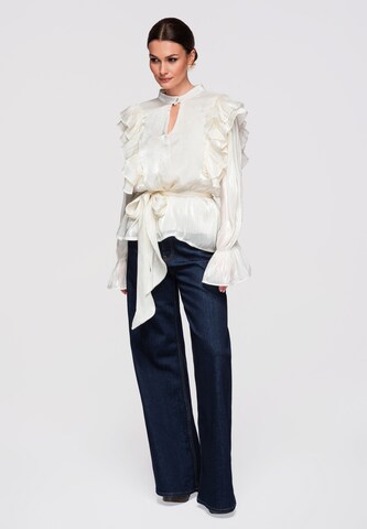 Ombre Bluse in Beige