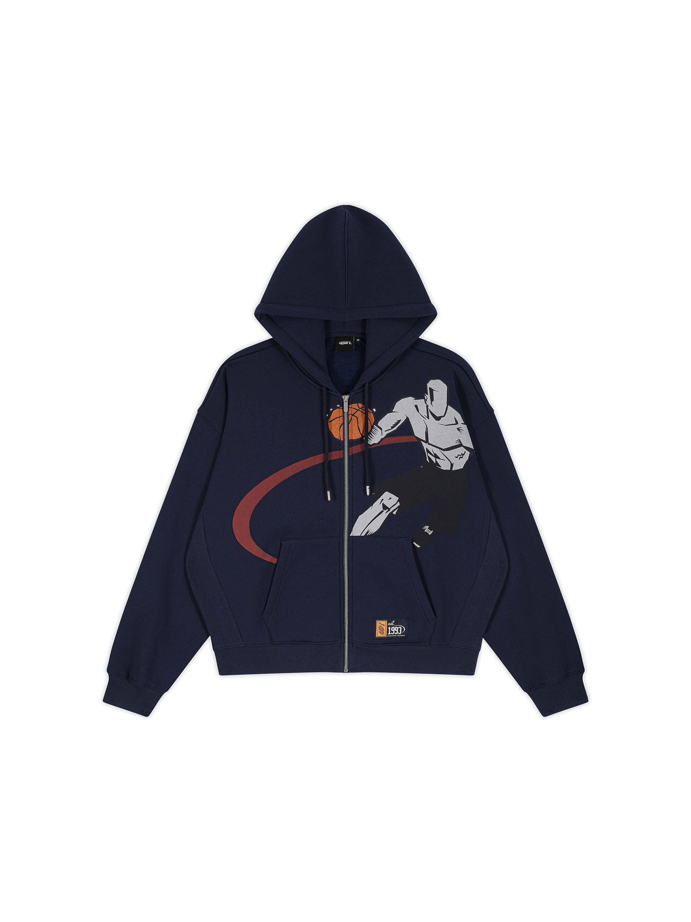 Veste de survêtement AND1 en bleu : devant