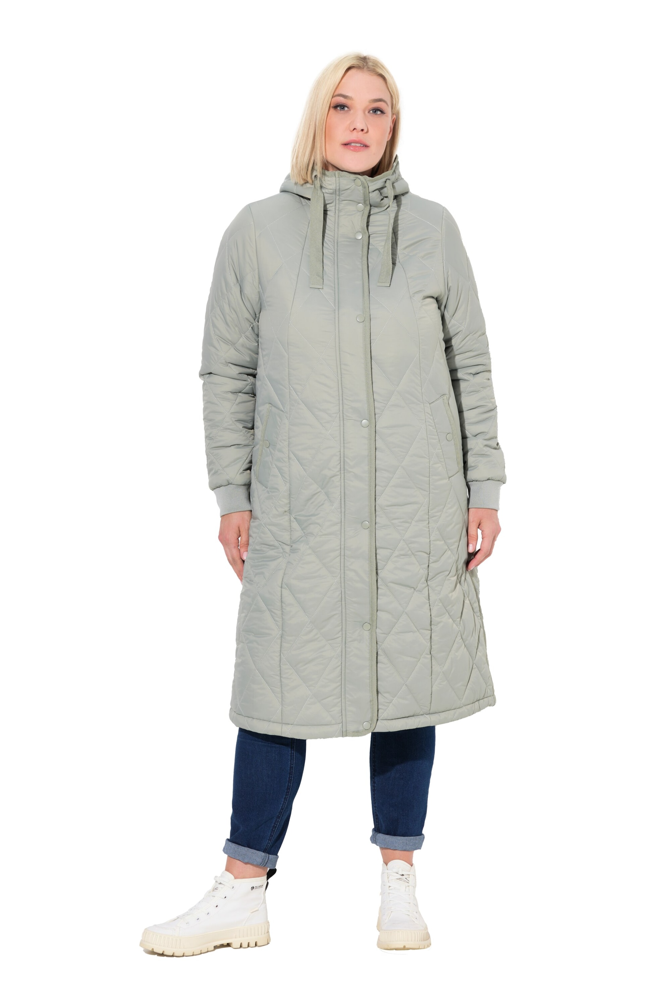 Ulla Popken Winter coat in Green: front