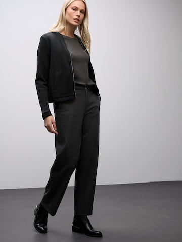 STREET ONE Zip-Up Hoodie in Black