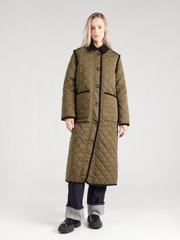 VERO MODA Přechodný kabát – zelená: přední strana