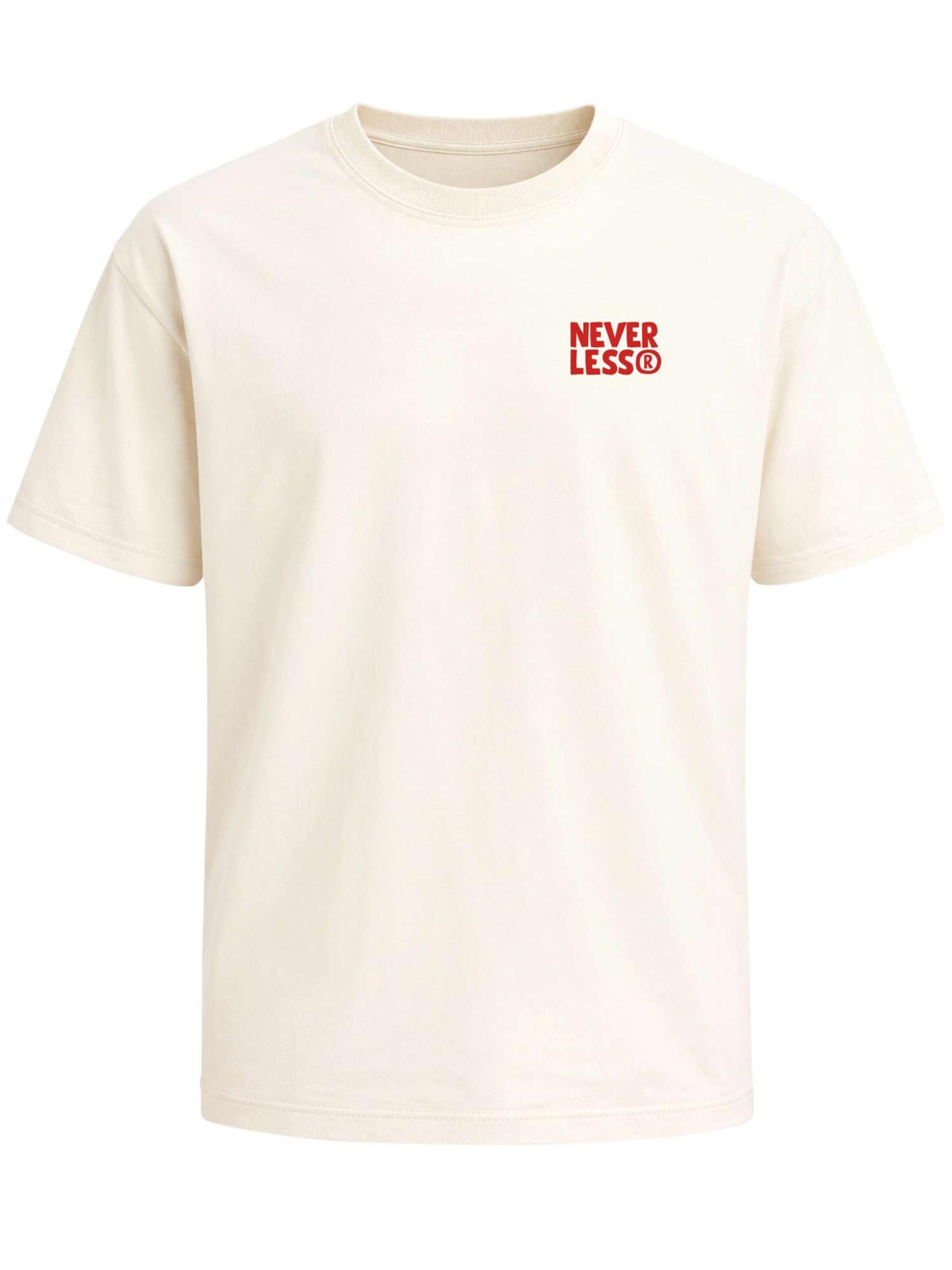 Neverless Shirt 'Eat Pasta Ride Fasta' in Beige