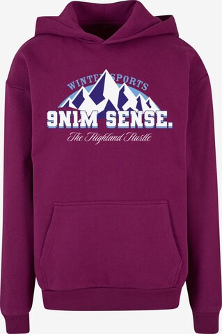 9N1M SENSE Sweatshirt 'Highland Hustle' in Lila: predná strana