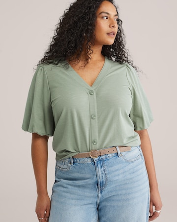 WE Fashion Футболка в Зеленый: спереди