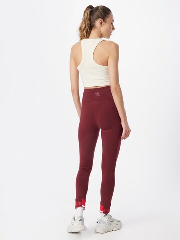 ADIDAS ORIGINALS Skinny Leggings 'Ribbed Cuff' in Rot