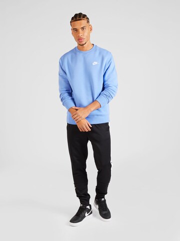 Nike Sportswear Rovný strih Mikina 'Club Fleece' - Modrá
