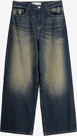 Bershka Wide Leg Jeans in Blau: predná strana